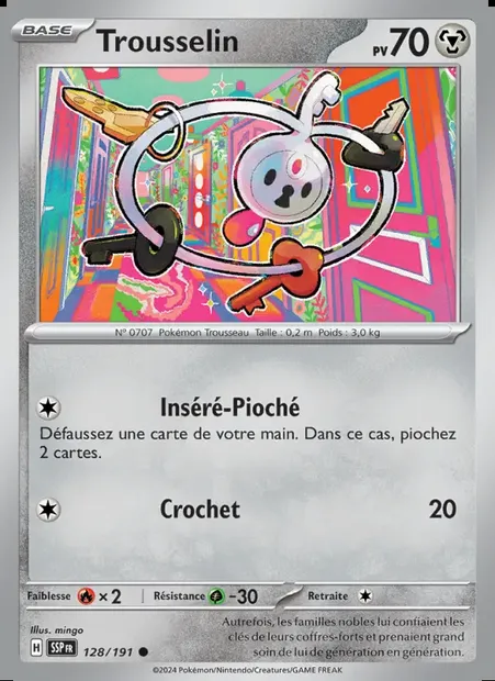 Trousselin, carte Pokémon SSP 128 — extension Étincelles Déferlantes