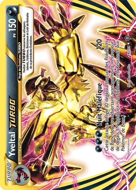Yveltal TURBO, carte Pokémon STS 66 — extension Offensive Vapeur