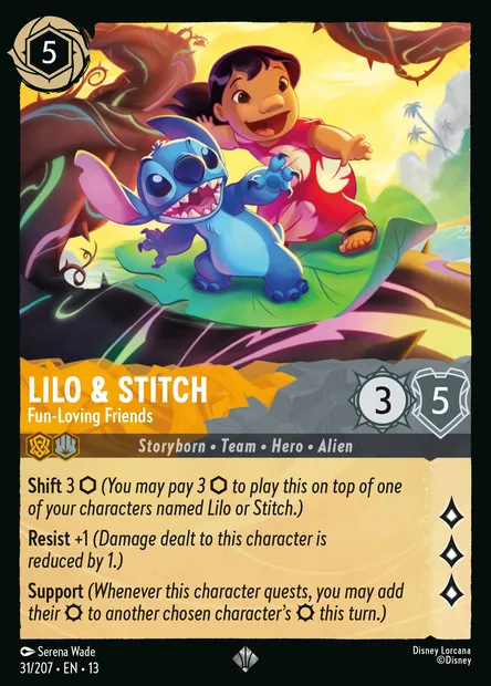 Lilo & Stitch - Fun-Loving Friends, Disney Lorcana card CH13-031 — Attack of the Vine! set