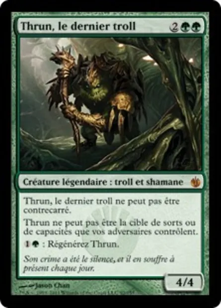 Thrun, le dernier troll, carte Magic MBS 92 — extension Mirrodin assiégé