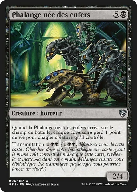 Phalange née des enfers, carte Magic GK1 6 — extension GRN Guild Kit
