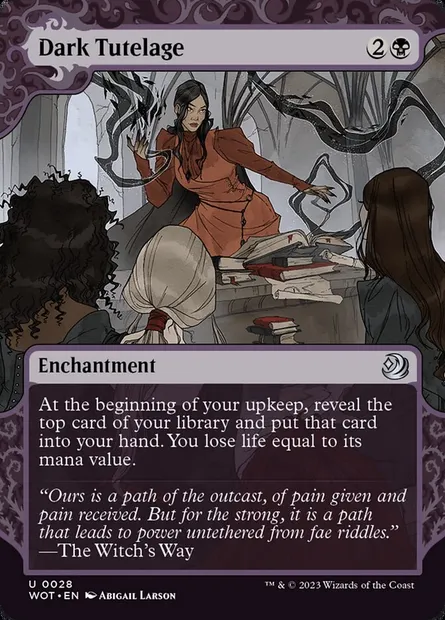 Dark Tutelage, Magic card WOT 28 — Wilds of Eldraine: Enchanting Tales set
