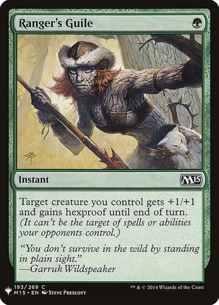 Ranger's Guile, Magic card PLST M15-193 — The List set