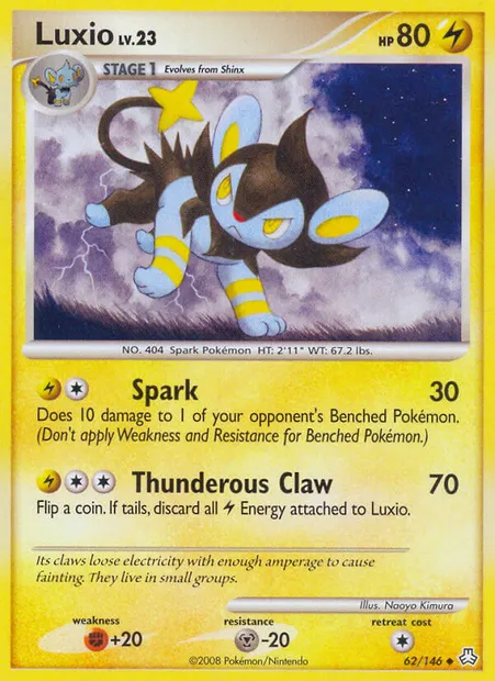 Luxio, carte Pokémon LA 62 — extension Éveil des Légendes