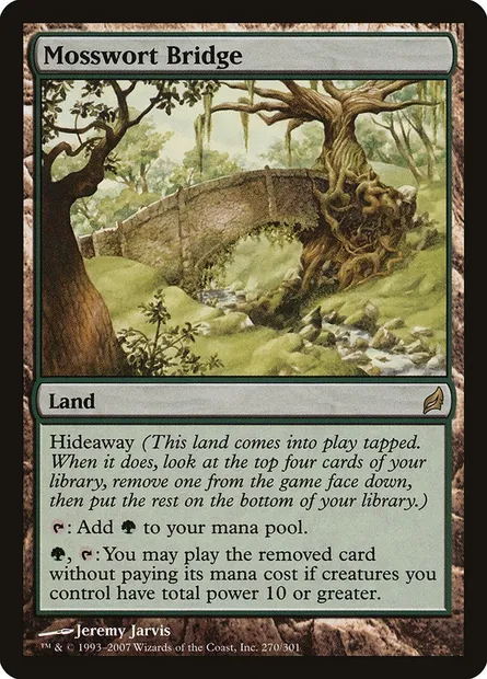 Mosswort Bridge, Magic card LRW 270 — Lorwyn set