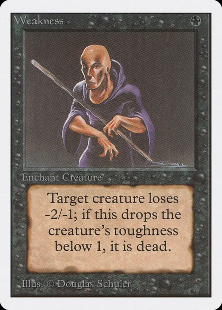 Faiblesse, carte Magic 2ED 135 — extension Unlimited Edition