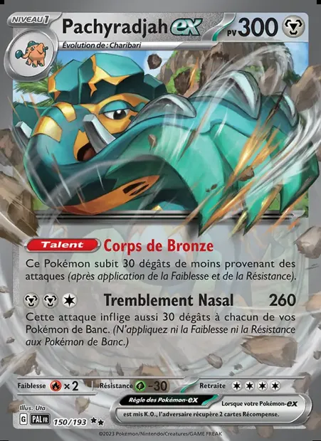 Pachyradjah-ex, carte Pokémon PAL 150 — extension Évolutions à Paldea