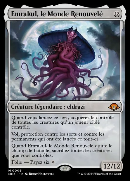 Emrakul, le Monde Renouvelé, carte Magic MH3 6 — extension Modern Horizons 3