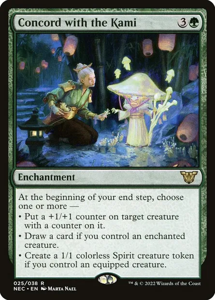 Concord with the Kami, Magic card NEC 25 — Neon Dynasty Commander set
