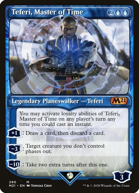 Teferi, Master of Time, Magic card M21 290 — Core Set 2021 set