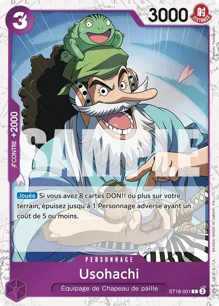 Usohachi, carte One Piece ST18-001 — extension VIOLET Monkey D. Luffy