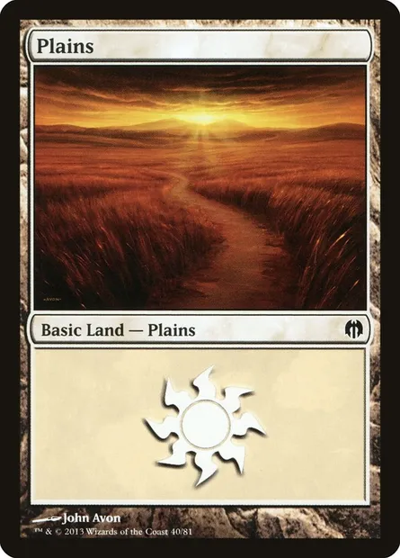 Plaine, carte Magic DDL 40 — extension Duel Decks: Heroes vs. Monsters
