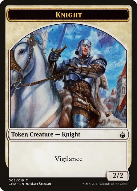 Knight, carte Magic TCMA 2 — extension Commander Anthology Tokens