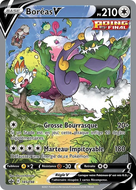 Boréas V, carte Pokémon CRE 185 — extension Règne de Glace