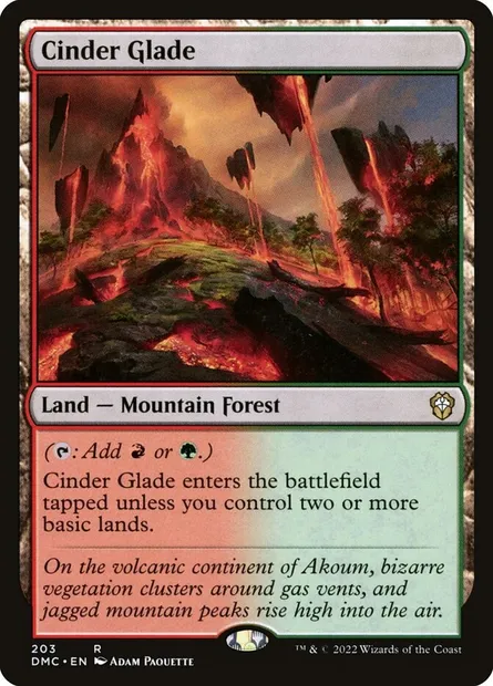 Cinder Glade, Magic card DMC 203 — Dominaria United Commander set