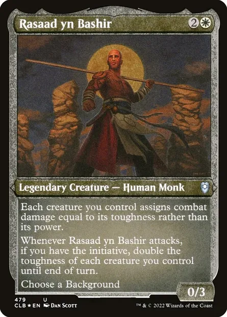 Rasaad yn Bashir, Magic card CLB 479 — Commander Legends: Battle for Baldur's Gate set