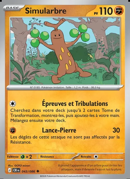 Simularbre, carte Pokémon CRI 043 — extension Chaos Ascendant
