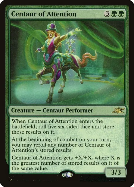 Centaur of Attention, Magic card UNF 418 — Unfinity set