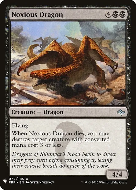 Dragon délétère, carte Magic PLST FRF-77 — extension The List