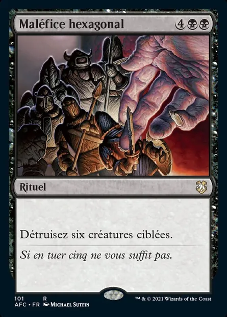Maléfice hexagonal, carte Magic AFC 101 — extension Forgotten Realms Commander