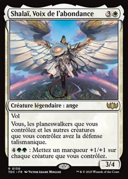 Shalaï, Voix de l'abondance, carte Magic TDC 130 — extension Tarkir: Dragonstorm Commander
