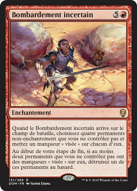 Bombardement incertain, carte Magic DOM 131 — extension Dominaria