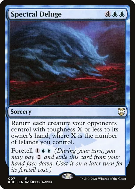 Spectral Deluge, Magic card KHC 7 — Kaldheim Commander set