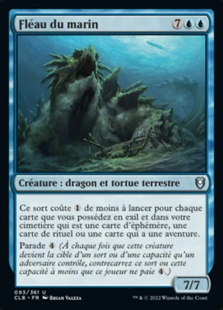 Fléau du marin, carte Magic CLB 93 — extension Commander Légendes : la bataille de la Porte de Baldur