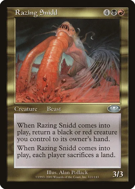 Razing Snidd, Magic card PLS 121 — Planeshift set