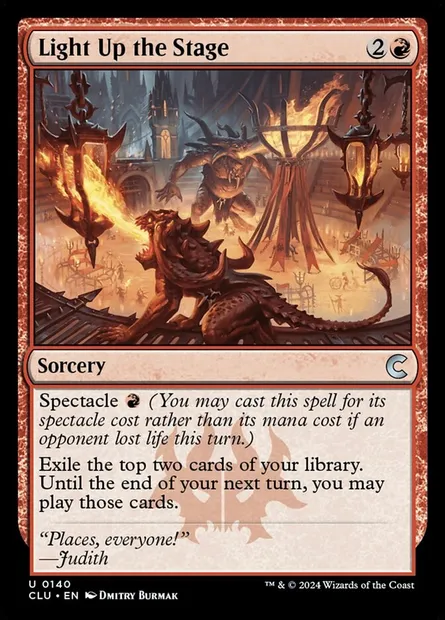 Light Up the Stage, Magic card CLU 140 — Ravnica: Clue Edition set