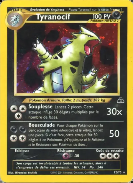 Tyranocif, carte Pokémon ND 12 — extension Neo Discovery