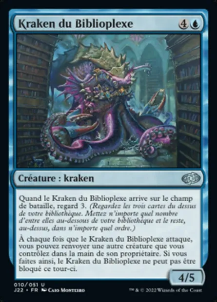 Kraken du Biblioplexe, carte Magic J22 10 — extension Jumpstart 2022