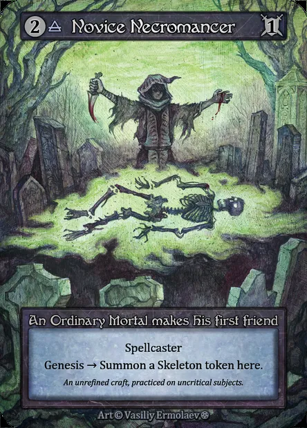 Novice Necromancer, carte Sorcery GOT 136 — extension Gothic
