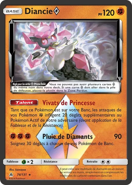 Diancie ◇, carte Pokémon FLI 74 — extension Lumière Interdite