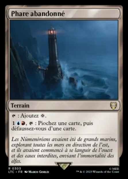 Phare abandonné, carte Magic LTC 303 — extension Tales of Middle-earth Commander