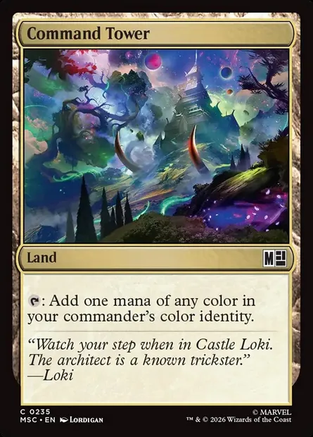 Command Tower, Magic card MSC 235 — Marvel Super Heroes Commander set