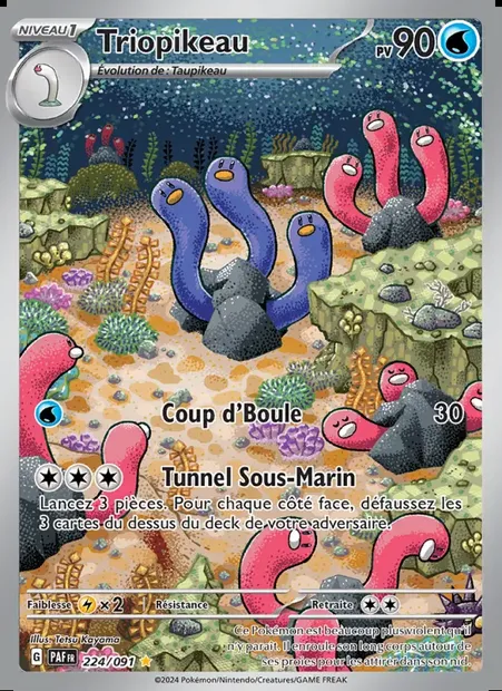 Triopikeau, carte Pokémon PAF 224 — extension Destinées de Paldea
