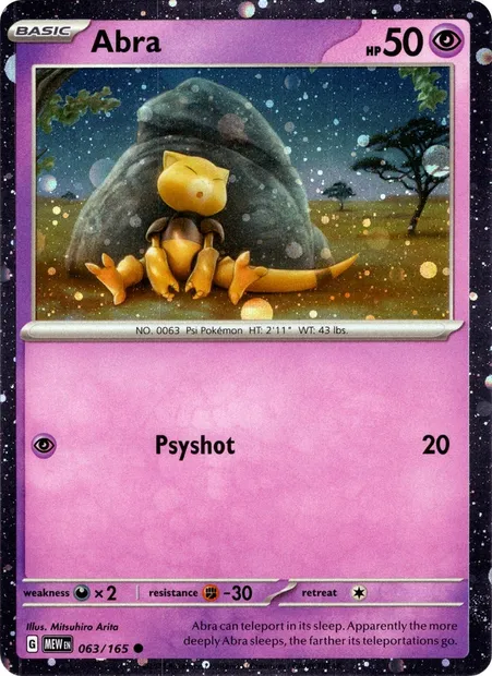 Abra, Pokémon card TDX 063-3 — Theme Deck & Blisters Exclusives set