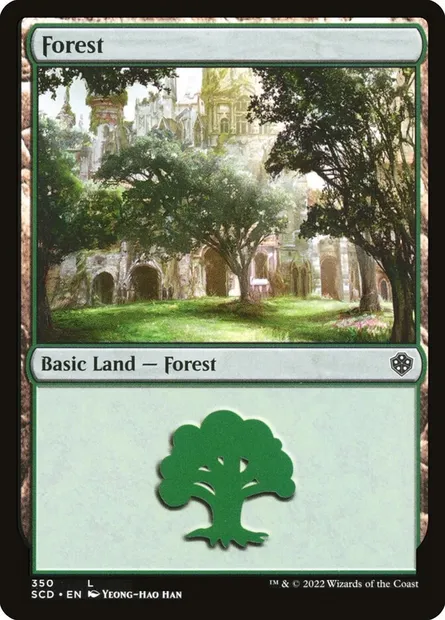 Forest, Magic card SCD 350 — Starter Commander Decks set