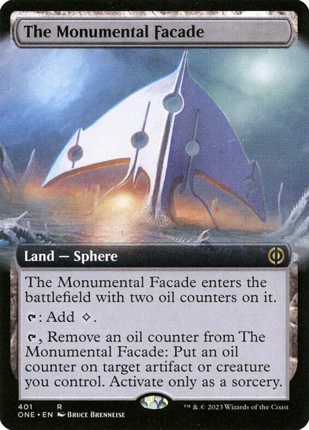 The Monumental Facade, Magic card ONE 401 — Phyrexia: All Will Be One set