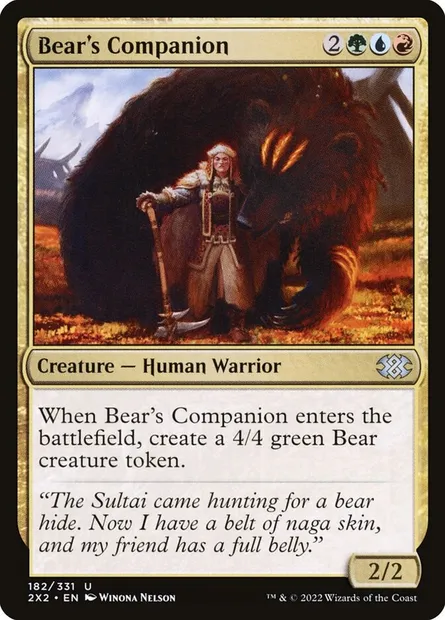 Bear's Companion, Magic card 2X2 182 — Double Masters 2022 set