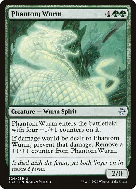 Phantom Wurm, Magic card TSR 224 — Time Spiral Remastered set