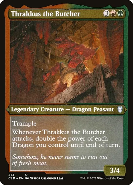 Thrakkus the Butcher, Magic card CLB 551 — Commander Legends: Battle for Baldur's Gate set