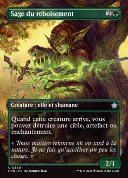 Sage du reboisement, carte Magic FDN 340 — extension Foundations