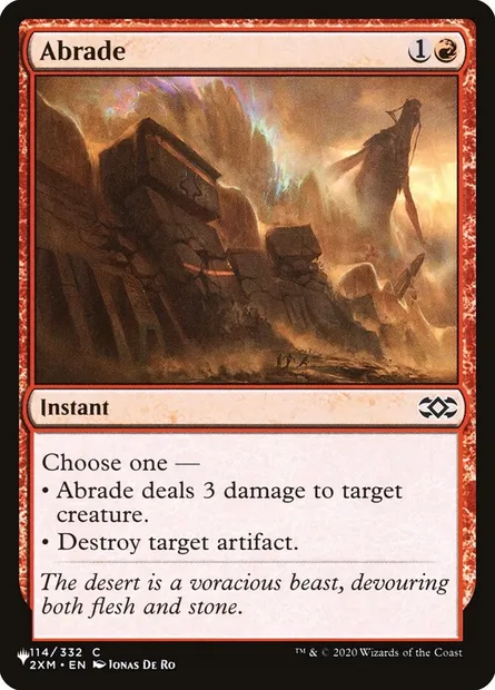 Abrade, Magic card PLST 2XM-114 — The List set