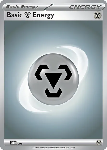Énergie Métal, carte Pokémon SVE 008 — extension Écarlate et Violet Énergie