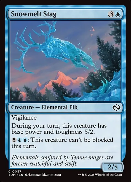 Snowmelt Stag, Magic card TDM 57 — Tarkir: Dragonstorm set