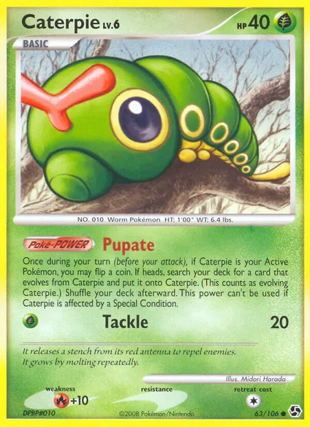 Caterpie, Pokémon card GE 63 — Great Encounters set