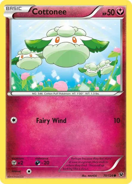 Cottonee, Pokémon card FCO 70 — Fates Collide set