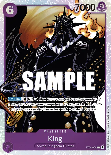 King, One Piece card ST04-004 — Animal Kingdom Pirates set